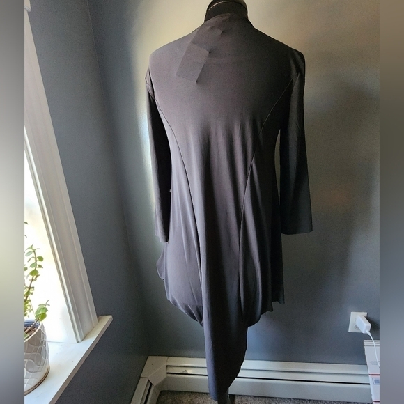 *NWT* Nina Leonard Black Drape Trapeze Dress - Picture 5 of 5